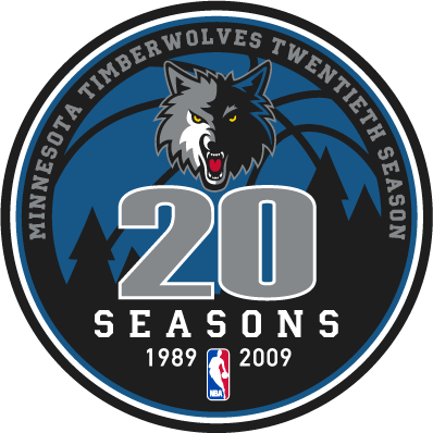 Minnesota Timberwolves 2009 Anniversary Logo fabric transfer